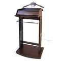 Proman Proman VL16200 Excalibur Wardrobe Charging Valet with Power Extension Cord in Dark Mahogany VL16200